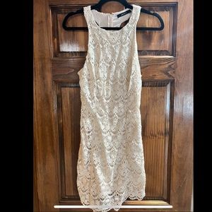 Beautiful Lace Cream Racerback Dress